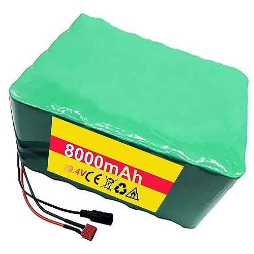 GeMeci Ebike Batterij 24V29.4V/36V, 5AH/8AH/10AH/13AH/15AH Elektrische Fiets Li-ion Batterij Elektrische Fiets Accu voor 250W/350W/500W/750W/800W Motor, XT60 plug 29.4V8AH,T