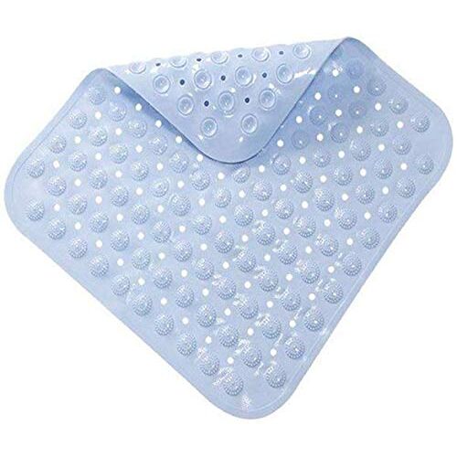 Voarge Aestm Douchemat, antislip, vierkant, douchemat, douchemat, antislip, met massagebal (48 x 48 cm)