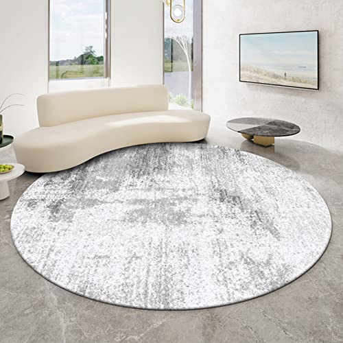 GFHQDPSC Ronde tapijten zacht tapijt modern grijs gebied tapijten anti-slip wasbare tapijten thuis decoratief tapijt gooien vloermatten 80 cm 100 cm 120 cm 140 cm 160 cm 180 cm 200 cm (maat: diameter 80 cm)