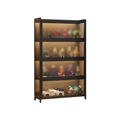 SPABOY Vitrine Verzamelobjecten Vitrinekast Acrylvitrine Modelvitrines Curiosavitrine Figuren En Collectievitrine Vitrine Met Enkele Deur, Voor Thuiskantoor (Size : 4layer-70cm/28in)