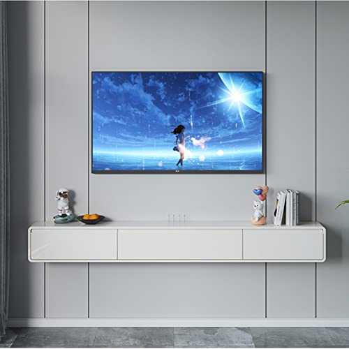 XIBANY Wandgemonteerde tv-eenheid 47,2/59 inch zwevende tv-standaard Wandgemonteerd met 2 lades, wandgemonteerde tv-kastconsole, wandgemonteerde media-entertainmentcentrum Wand-tv-eenheid,