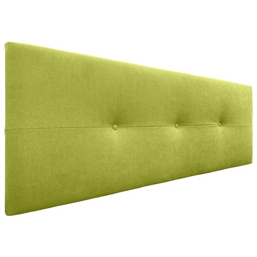 DHOME Hoofdbord van kunstleer of Aqualine Pro-stof, gestoffeerd, luxe bed, groen (pistache) stof, 160 cm (150/160 cm bedden)