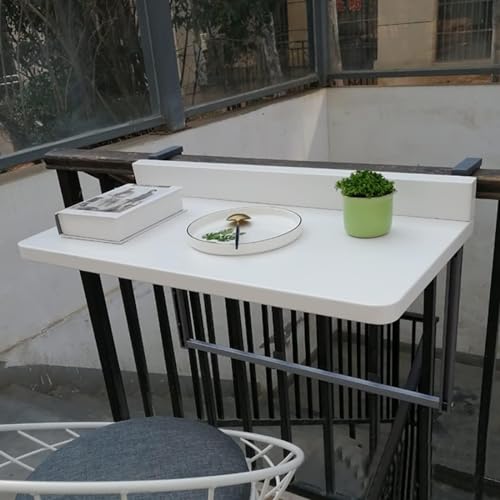 DIOB Balkonbureau, balkon opklapbare hangende relingtafel, balkontafel hangende verstelbare dektafel for terras, tuin (Size : 80x40cm)