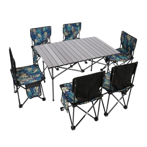 YPZJJXQXQ Picknicktafel Klaptafel En Stoelen For Buiten, Zelfrijdende Tafel En Stoelset, Draagbare Campingpicknicktafel En Stoelen Tuintafel (Color : A, Size : C)