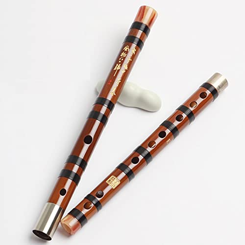 WAYWOC Bamboefluit Chinese traditionele gesegmenteerde bittere bamboefluit handgemaakt geschikt voor beginners om de fluit te spelen (G)