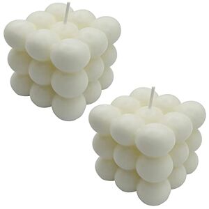 NICAVKIT 2 stuks bubbelkaarsen, decoratieve kaars van soja bijenwas, natuurlijk en geurig, handgemaakte kaarsen