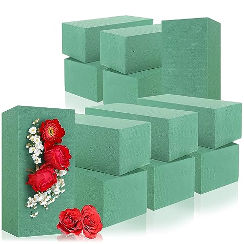 com-four ® 12x oppotmassa voor bloemstukken bloemenschuim voor verse bloemen spons voor knutselen voor bruiloften en verjaardagen (012 stuks verse bloemen)