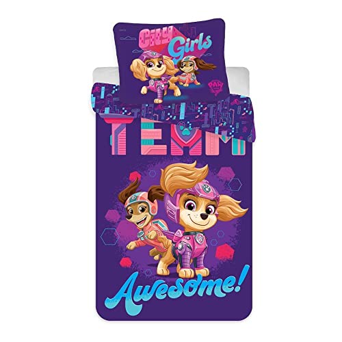 PAW PATROL Baby beddengoed 100x135 motief  City Girl, 100% katoen