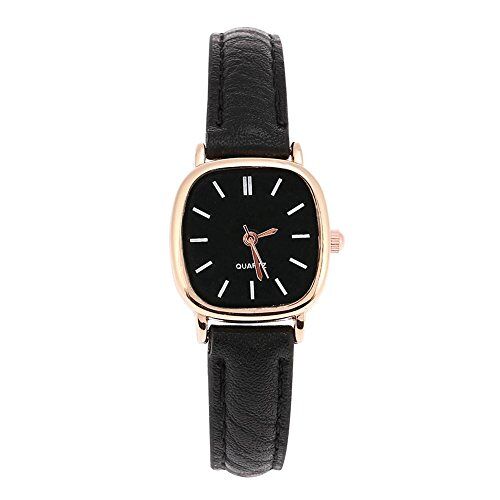 Sonew Dames kwarts horloges eenvoudig ontwerp analoog polshorloge comfortabele lederen armband dames polshorloge dames horloges voor tieners horloges (#2)