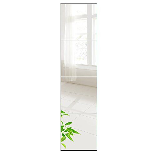 AUFHELLEN HELLEN glas wandspiegel HD DIY frameloze spiegeltegels aan de deur voor bad- of woonkamer 30x30cm