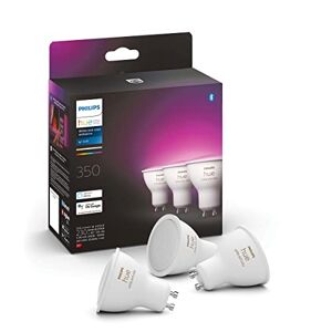 Philips Spot 3-Pack GU10 Duurzame LED Verlichting Smart Lamp Wit en Gekleurd Licht Dimbaar Verbind met Bluetooth of Hue Bridge Werkt met Alexa en Google Home