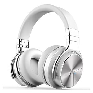 ERUSH Compatibel for Cowin E7-pro[Opgewaardeerd] Actieve ruisonderdrukking Bluetooth-koptelefoon Over-ear Diepe bas Draadloze headset HiFi-geluid Handsfree (Color : White-1)