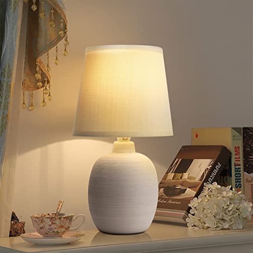 Aigostar Tafellamp Keramiek Bedlamp met schakelaar Bruin H31 cm Met snoer 1.3 m E14 Lampen niet inbegrepen