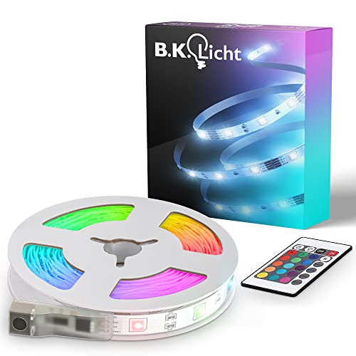 B.K.Licht I USB LED Strip 3 m I Lichtstrip I LED strip I RGB LED strip I Strips I Lint met kleurwisseling I Lichtketting gekleurd I Strips met afstandsbediening I Lichtstrip zelfklevend