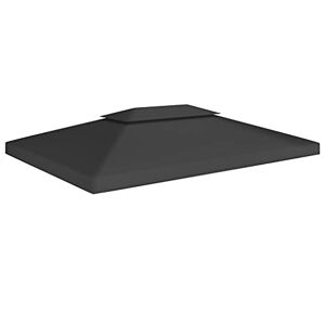 vidaXL Prieeldak 2-laags 310 g/m² 4x3 m zwart