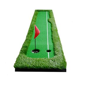 SONGKU Golf Training Mat Golf Hitting Mat Golf praktijkmatten kunnen overal worden gebruikt en zijn eenvoudig te installeren. Installeer golf oefenmatten binnen of buiten in een paar seconden (maat: C: 300 x 75)