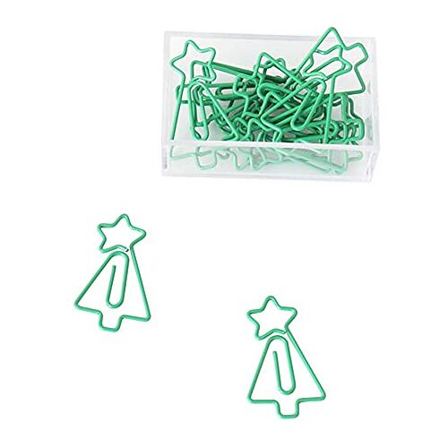 JaLykA paperclips creatief, 20 stuks schattig gevormde paperclips decoratieve paperclips metalen bladwijzers, boom