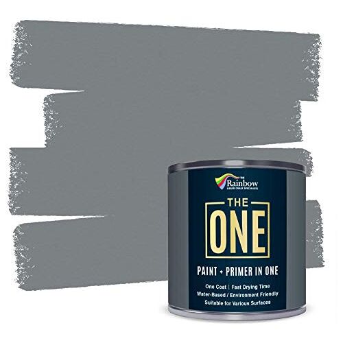 The One Paint Kleur voor meerdere oppervlakken, 250 ml, satijnen afwerking, grijs