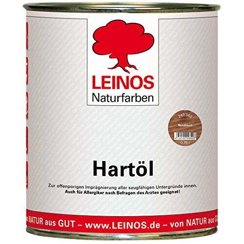 Leinos 270 harde olie gekleurd Walnut 0.75 l 062 Nussbaum