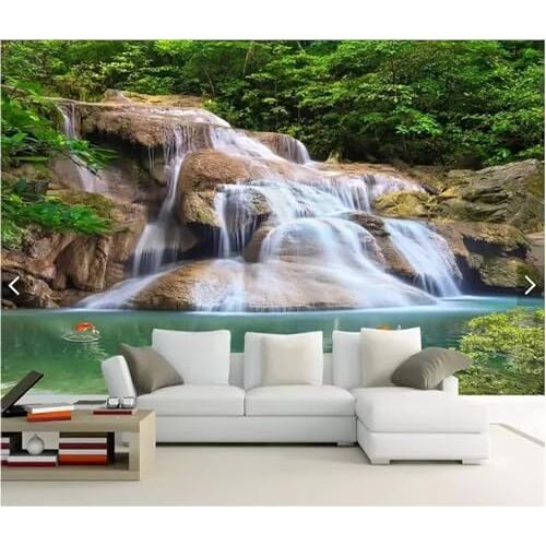 Wallpaper-3D-XLM Foto 3D Behang Enorme Waterval 3D Papier Bloem 3D Behang Woonkamer Slaapkamer Silk Woonkamer 3D Behang Effect Mural Slaapkamer Woonkamer Fotobehang Muurschilderingen-400cm×280cm