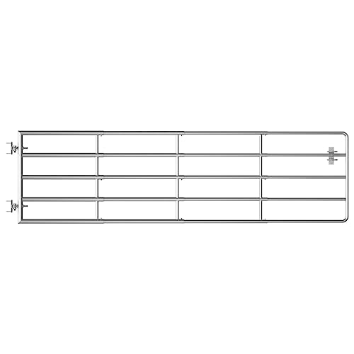 TECHPO Hardware Schermen & Barrières Poorten-5 Bar Veldpoort Staal (115-300) x90 cm Zilver