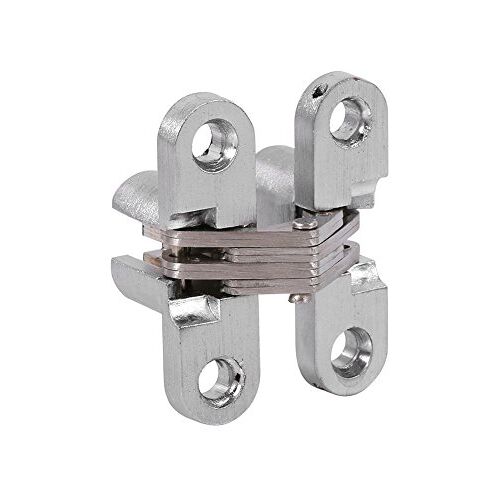 Fdit Zinklegering verborgen scharnier, onzichtbare vouwdeur, verborgen kruisscharnier voor meubels, hardware, 43,7 mm vouwdeur