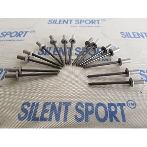 Silent Sport Premium Gasdichte speciale klinknagels/blindklinknagels voor geluiddempers/uitlaten, 15 stuks
