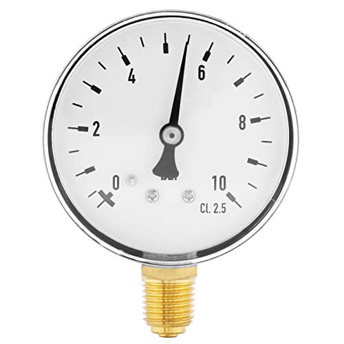 Hilitand Luchtolie Watermanometer 1/4 Inch NPT 0-10 Bar Zijgemonteerde Manometer Industriële manometers
