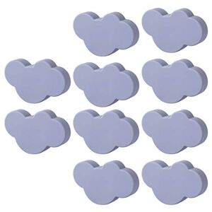 Generic Set van 10 meubelknoppen kinderkamer set ladeknoppen meubelknoppen kinderkamer kleine wolkenvorm (grijs)