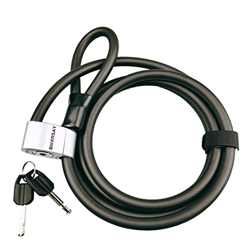 BAIRU Fiets Kabel Lock Fiets Sloten Kabel Lock Gerold Beveiligde Sleutels Bike Lock Geweldige Prestaties Fietsslot met Alarm