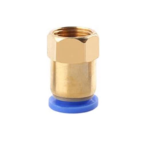 EVepes Xuhu-messing slangfitting BSP 1/8" 1/4" 3/8" 1/2" messing pneumatische connectoren push-in fittingen voor 4 mm 6 mm 8 mm 10 mm 12 mm 14 mm luchtbuizen, stevig materiaal (kleur: 1 l2 x 12 mm)