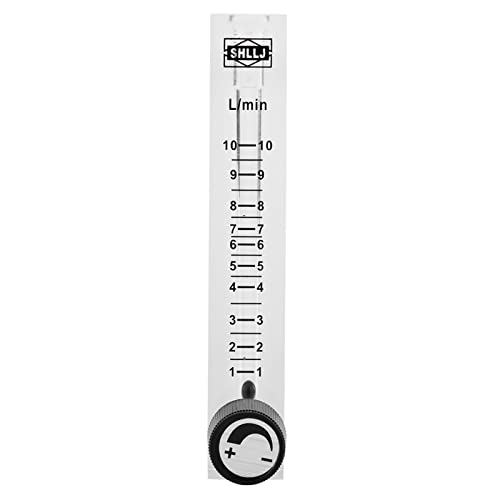 Hilitand Gasstroommeter, LZQ-7 debietmeter 1-10LPM debietmeter met regelklep voor zuurstof/lucht/gas