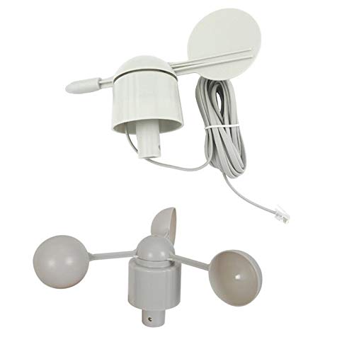 Fegtrty 2 Stks Anemometer Windsnelheid Meetinstrument Windsnelheid Sensor Meteorologische Instrument Accessoires Voor Anemometer, WH-SP-WS01 & WH-SP-WD