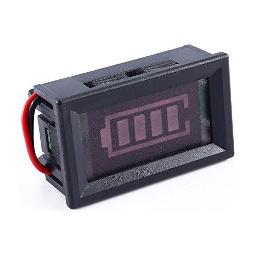 Akozon 12v batterijniveau-indicator, loodzuurbatterijen Batterijmeter Capaciteit LED-tester Meter MP