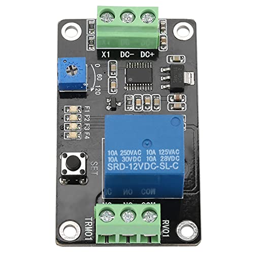 Lazmin Timervertraging, relais, zelfblokkerend, vertraging, timer, Super 555 DC 5 V/12 V/24 V met vertraging ON, vertraging OFF, zelfblokkeringsfunctie en activeringstijd (DC12 V)