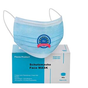 Flavia Product Made in EU Wegwerp Mondkapjes Hygiene Masker Beschermend Mondmasker met Neusklip 3-laags 50 stuks Face Mask