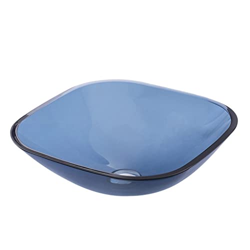 NIXCON Badkamer wastafels Badkamer wastafel Badkamer wastafel van gehard glas Badkamer aanrecht kunst wastafel Blauw glazen wastafel Vessel Vanity Sink Bowl Basin