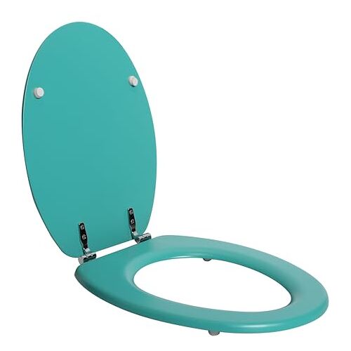 SENSEA Toiletdeksel POP ovaal Max 150 kg MDF FSC turquoise toiletdeksel wc-bril wc-bril