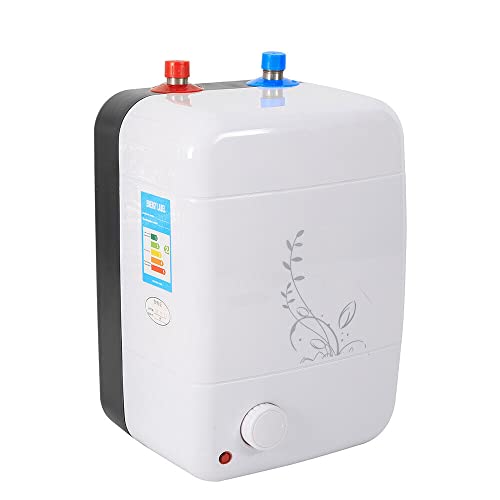 DDZcozy Warmwaterreservoir, elektrische boiler, 8 liter, mini-instant-boiler, elektrische 1500 W, drukvaste ondertafel-warmwaterboiler voor gootsteen, wastafel