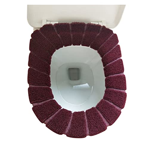 LORIER Universele toiletzitting dikke kussen toilet toiletzitting kussen wc bril (Size : Wine Red)