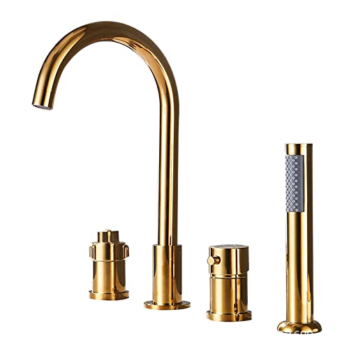 YAGFYg Bath Shower Mixer Tap Bath Taps with Shower Mixer Bath Tub Filler Mixer Tap Solid Brass Mixer Shower Taps for, C