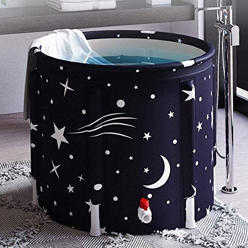 Mlshbt bathtub Bath Barrel Draagbare Studenten Bad Eenvoudig Badkuipen voor Volwassenen Badkuipen Opvouwbaar Thuis Spa Bad Koud Day Warm Water Bad Hot Ijsbadkuipen voor binnen (Afmetingen: 70x70cm)