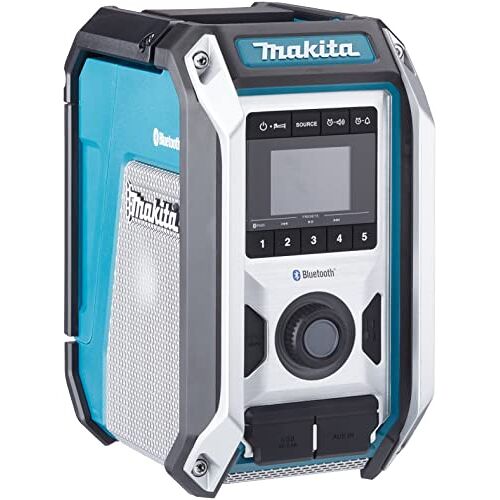 Makita DMR114 bouwplaatsradio Bluetooth 12 tot 18 V Li-Ion, blauw