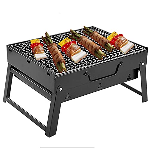 NOALED Barbecue Grill Kachel, Draagbare Camping Grill Compact Opvouwbare Camping Grill Barbecue Kachel Rek Voor Familie Tuin Buiten Koken Camping Picknicks Feest