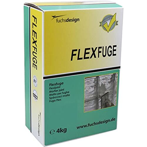 Fuchs Design FUCHS Flex Fuge Zilvergrijs 4 kg Voegmortel, voegmiddel voor glasblokken