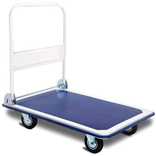 COSTWAY Platformwagen 300 kg Trolley Transportwagen Steekwagen Handewagen Transportwagen Klapwagen 90x60 cm