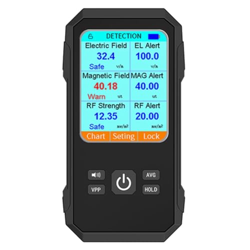 roomoon Elektromagnetische Detector 3In1 EMF Meter Elektrisch Veld Magnetisch Veld rf Meter Zwart