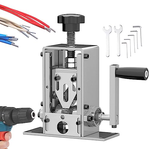 marse Manual Wire Stripping Machine, Drill Powered Wire Stripper, Hand Crank Cable Peeler Wire Stripper Machine, Drill Powered Copper Wire Stripper Tool, 2 In 1 Copper Wire Stripper, Cable Stripping Machine