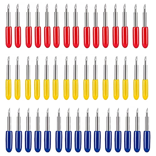 DXiongW Roland, 45 stuks hardmetalen messen, roland, snijbladen, vinyl plotter, messen, plotter-snijbladen, reservemesjes voor Explore Air/Air 2, 30/45/60 graden