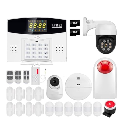EBAYTV Systemisch alarm Smart WIFI GSM Alarmsysteem Inbraakalarm Smart Home Alarmsysteem Kleuren LCD-scherm Home Security Bewegingssensor (Color : Kit 5, Size : 0)